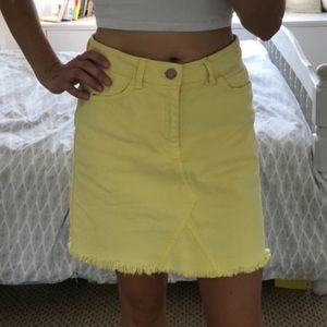 New Look Denim Yellow Skirt